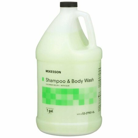 MCKESSON 2 in 1 Shampoo and Body Wash, Cucumber Melon Scent, 1 Gallon Jug, 4PK 53-27901-GL
